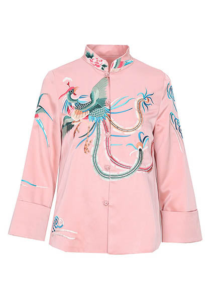 Long Sleeves Embroidered Qipao Cheongsam Jacket Top