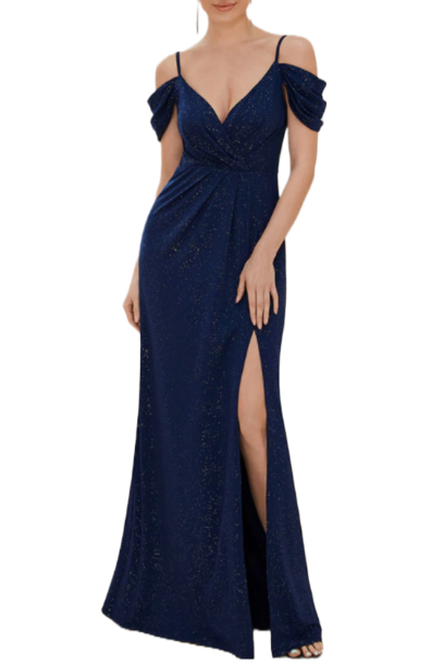 Off-the-Shoulders Evening Gown