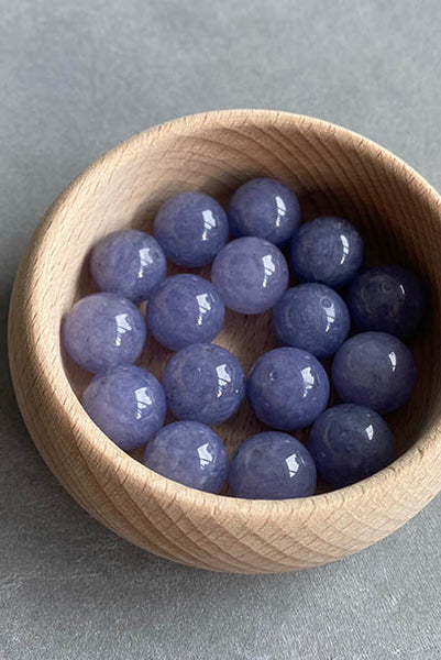 Cheongsam 旗袍 Purple Indigo Stone Jade Beads Knot Buttons