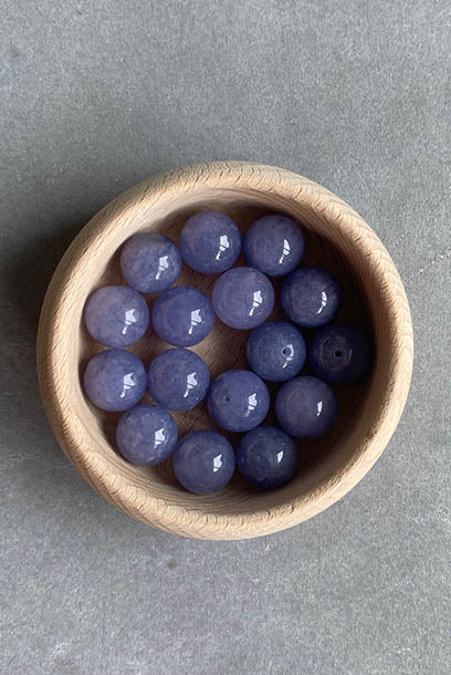 Cheongsam 旗袍 Purple Indigo Stone Jade Beads Knot Buttons