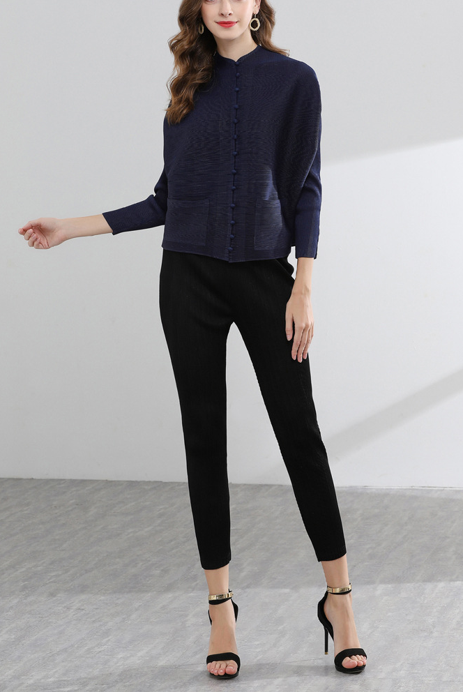 Long Sleeves Pleats Please Blouse