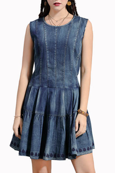 Sleeveless Denim Dress