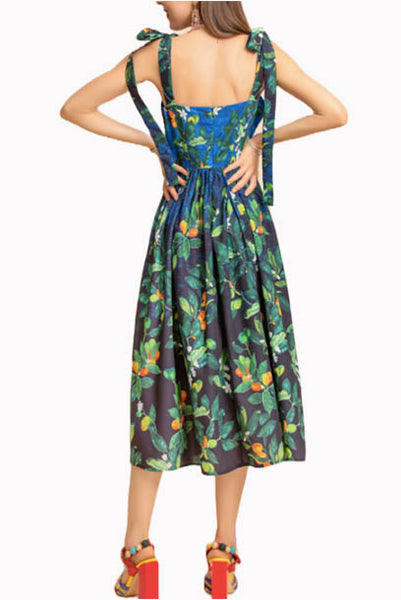 Sleeveless Floral Midi Dress