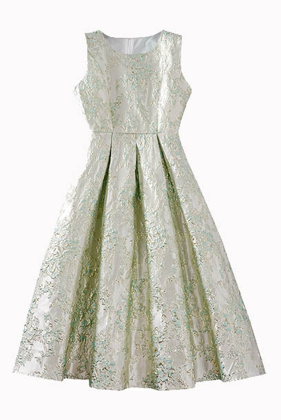 Sleeveless Jacquard Midi Dress