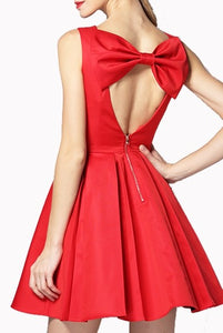 Sleeveless Skater Red Mini Dress
