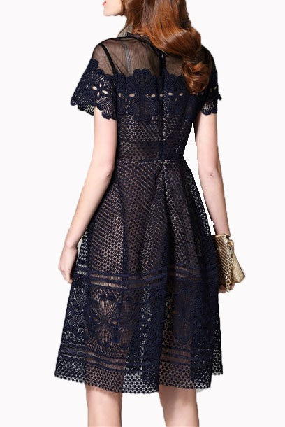 Circle Lace Skater Dress