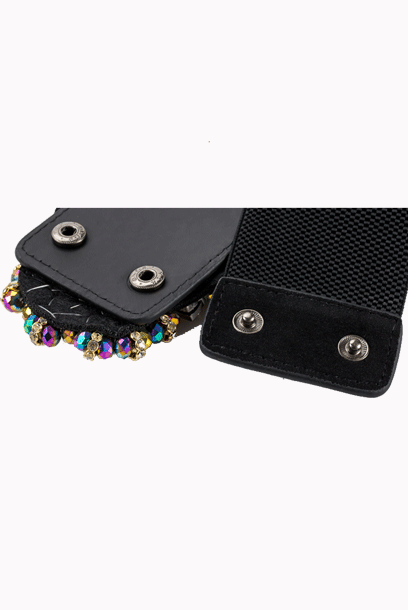 Elastic Embellished Waist Belt
