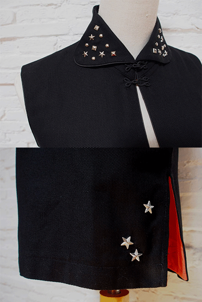 Purple Cloud Saber Tooth Black Cheongsam