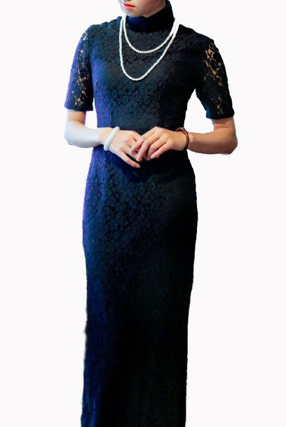 Short Sleeves Lace Cheongsam