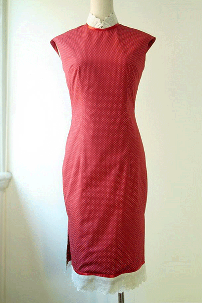 Purple Cloud Strawberry Shortcake Qipao Cheongsam