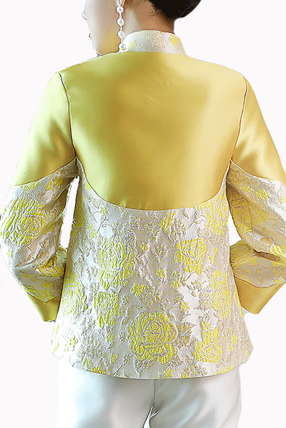 3/4 Sleeves Embroidered Qipao Cheongsam Jacket Top