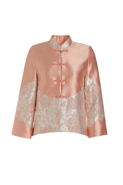 3/4 Sleeves Embroidered Qipao Cheongsam Jacket Top