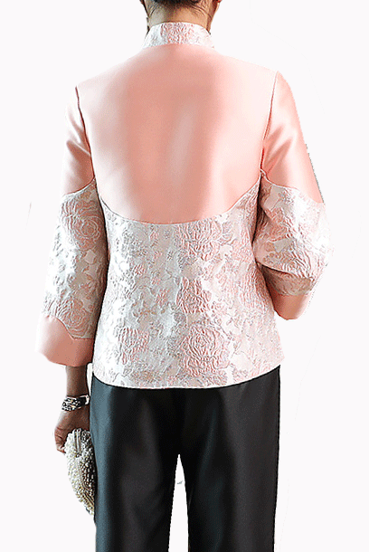 3/4 Sleeves Embroidered Qipao Cheongsam Jacket Top