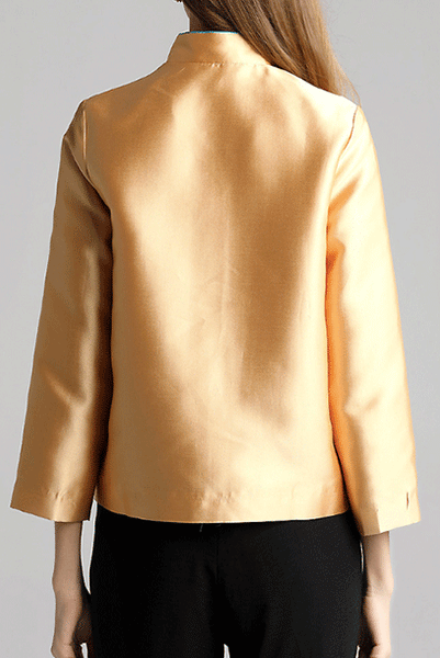 3/4 Sleeves Embroidered Qipao Cheongsam Jacket Top