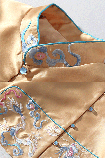 3/4 Sleeves Embroidered Qipao Cheongsam Jacket Top