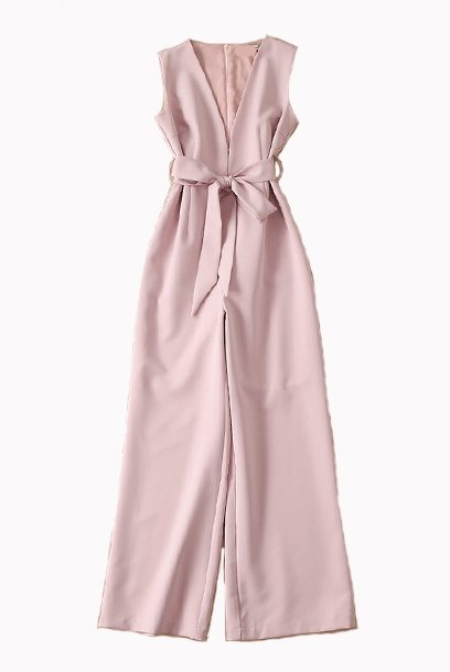 Sleeveless Deep V Neck Playsuit Jumpsuit