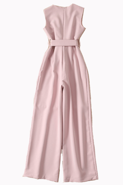 Sleeveless Deep V Neck Playsuit Jumpsuit