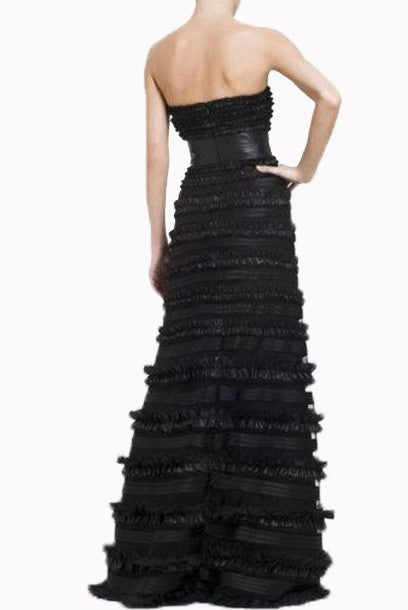 BCBG Maykala Strapless Petite Black Evening Gown
