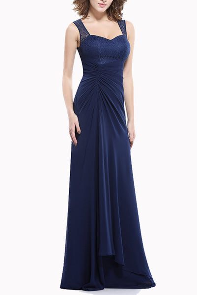 Sleeveless Ruched Evening Gown
