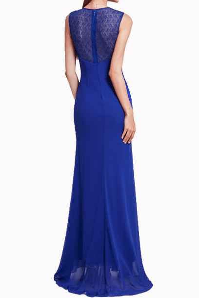 Sleeveless Ruched Evening Gown