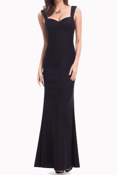 Sleeveless Mermaid Black Lace Evening Gown
