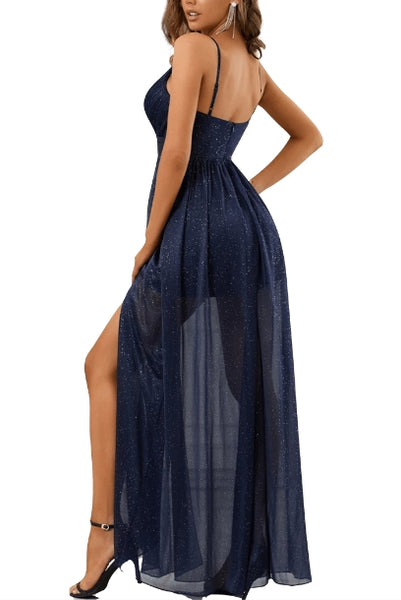 Sleeveless Ruched Bridesmaid Evening Gown