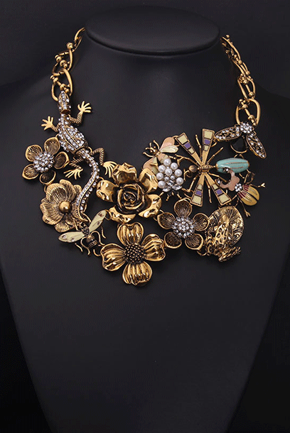Garden Short Chunky Statement Necklace