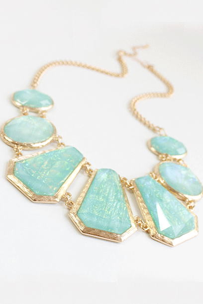 Opal Chunky Statement Necklace