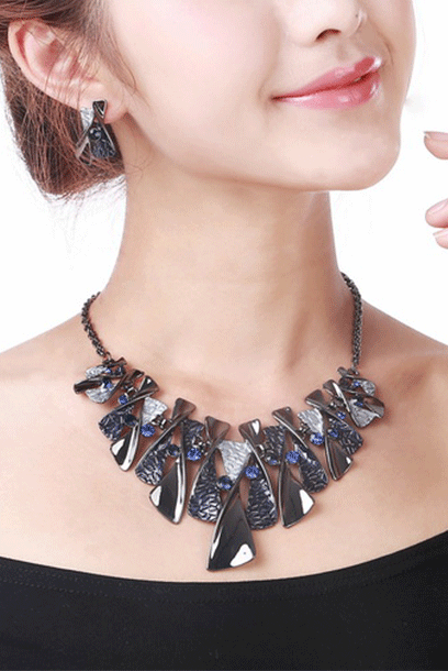 Chunky Statement Necklace & Ear Ring Set