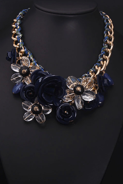 3D Floral Chunky Statement Necklace