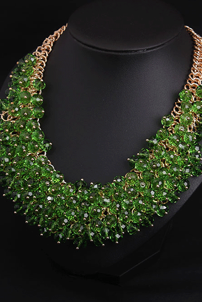 Rhinestones Chunky Statement Necklace