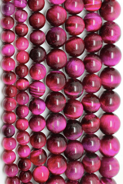 Cheongsam 旗袍 Pink Tiger's Eyes Round Beads Gemstones Knot Buttons Jewellery Making