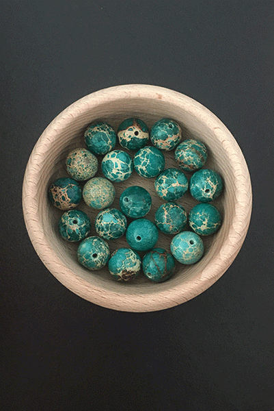 Cheongsam 旗袍 Jade Green Imperial Gemstone Beads Knot Buttons