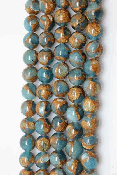 Cheongsam 旗袍 Natural Lake Blue Cloisonne Jade Beads Knot Buttons
