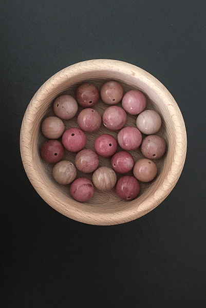 Cheongsam 旗袍 Natural Peach Blossom Pink Jade Stones Beads Knot Buttons