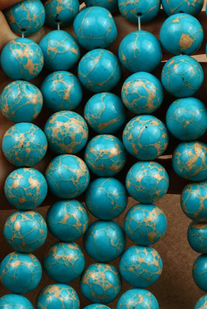 Cheongsam 旗袍 Aqua Blue Imperial Stone Jade Beads Knot Buttons
