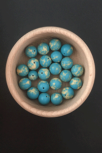 Cheongsam 旗袍 Aqua Blue Imperial Stone Jade Beads Knot Buttons