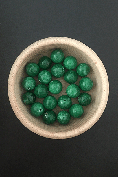 Cheongsam 旗袍 Natural Emerald Green Chalcedony Jadeite Gemstone Beads Knot Buttons