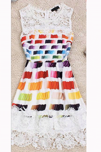 Splash art skater dress