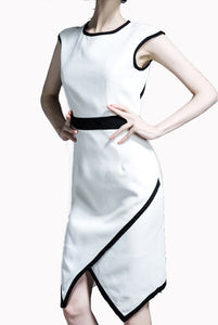 Colourblock Sleeveless Office Dress