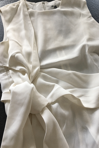 Sleeveless Self Tie Bow Blouse
