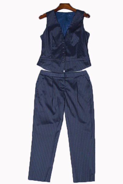 Victoria Pinstripes Vest & Pants Set