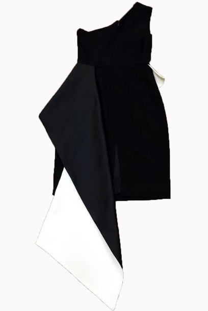 One Shoulder Peplum Cocktail Dress