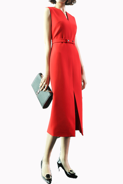 Victoria V Neckline Pencil Dress