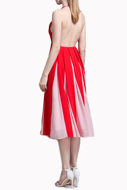 Halter Neck Bare Back Monroe Dress