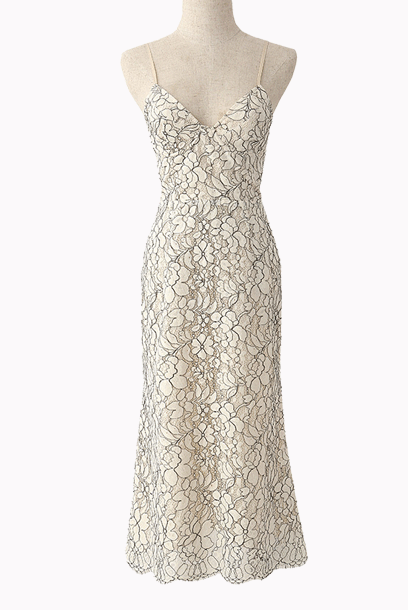 Spaghetti Straps Lace Dress