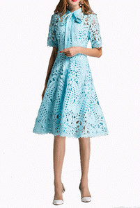 Middleton Short Sleeves Mint Lace Dress