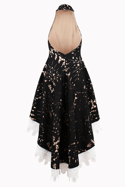 Asymmetrical Halter Neck Race Day Dress