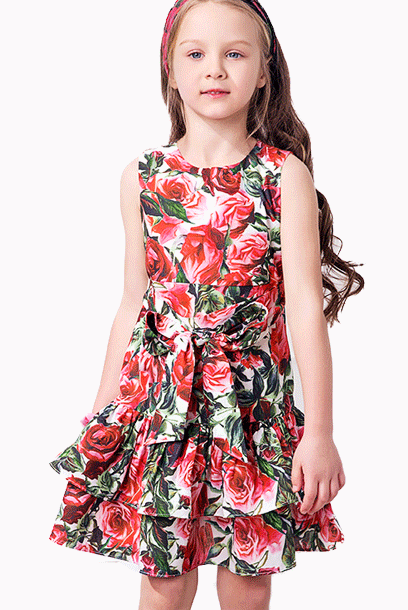 Mum & Girl Rose Floral Printed Dress