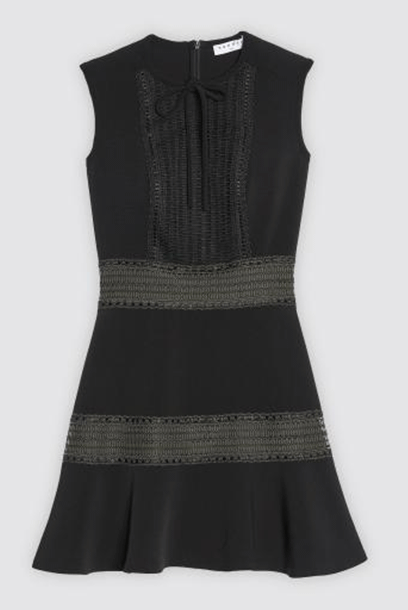 Petite Sleeveless Lace Insert Dress